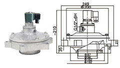 袋式2.5寸淹沒電磁脈沖閥 袋式2.5寸淹沒電磁脈沖閥